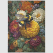 Tuin met hommels decoupage tissuepapier (Voorkant)