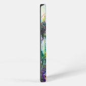 Tuin met kolibrie abstracte schildering iPhone hoesje (Rechterkant)