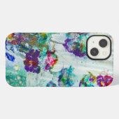 Tuin met kolibrie abstracte schildering iPhone hoesje (Achterkant horizontaal)