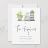 Tuin met moderne groene botanische beweging aankondiging (Voorkant)