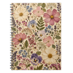 Tuin met oude wilde bloemen notitieboek