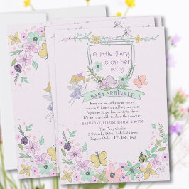 Tuin met sprookjesbloemen Cute en meisjesachtige b Kaart