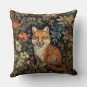 Tuin met vintage bosvos botanische bloemen kussen (Achterkant)