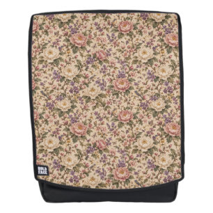 Tuin met vintage botanische rozen en vlinderpatroo rugtassen