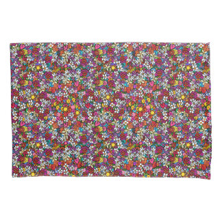 Tuin met vrolijke bloemen kussensloop