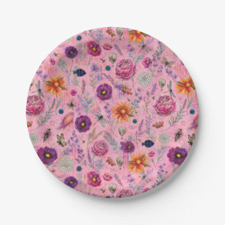 Tuin met Whimsical Bloom Papieren Bordje