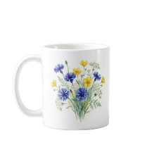 Tuin met wilde bloemen aquarel kunst