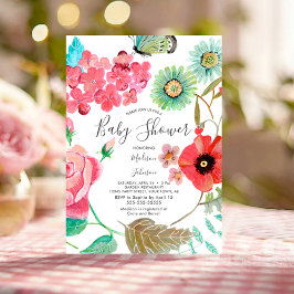 Tuin met wilde bloemen baby shower bloemen feest u kaart
