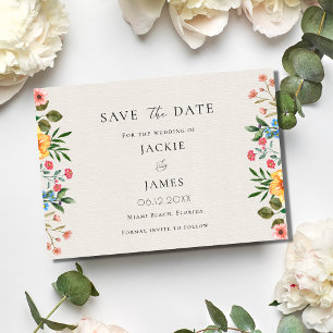 Tuin met wilde bloemen bloem bruiloft save the date