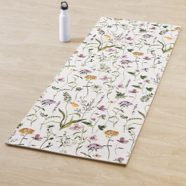 Tuin met wilde bloemen bloempatroon yogamat
