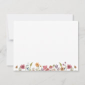 Tuin met wilde bloemen gepersonaliseerd bloemmotie notitiekaartje (Achterkant)