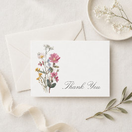 Tuin met wilde bloemen Gepersonaliseerde bloemen Bedankkaart