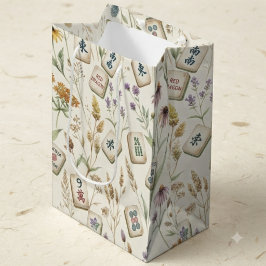 Tuin met wilde bloemen Mahjong tegelpatroon Medium Cadeauzakje