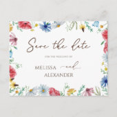 Tuin met wilde bloemen Save The Date Uitnodiging Briefkaart (Voorkant)