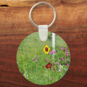 tuin met wilde bloemen sleutelhanger (Voorkant)