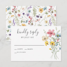 Tuin met wilde bloemen Trouw RSVP kaart