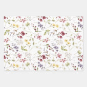 Tuin met wilde bloemen witte bloem inpakpapier vel (Voorkant)