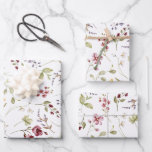 Tuin met wilde bloemen witte bloem inpakpapier vel<br><div class="desc">Elegant inpakpapier met wilde witte bloemen.</div>