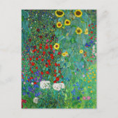Tuin met Zonnebloemen Gustav Klimt Briefkaart (Voorkant)