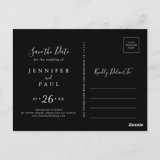 Tuin Multicolor Wildflower Bewaar de datum Briefkaart (Achterkant)