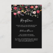 Tuin Multicolor Wildflower bruiloft receptie Informatiekaartje (Voorkant)