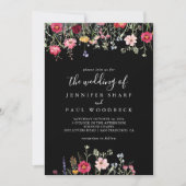 Tuin Multicolor Wildflower De bruiloft van Kaart (Voorkant)