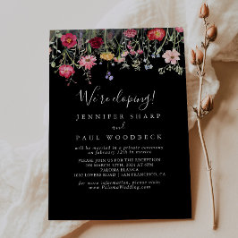 Tuin Multicolor Wildflower Elopement Receptie Kaart