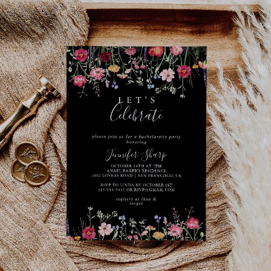 Tuin Multicolor Wildflower Let's Celebrate Party Kaart