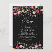 Tuin Multicolor Wildflower Let's Celebrate Party Kaart (Voorkant)