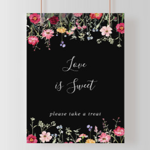 Tuin Multicolor Wildflower Love is een zoet teken Poster