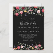 Tuin Multicolor Wildflower Nuestra Boda Wedding Kaart (Voorkant)