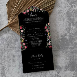 Tuin Multicolor Wildflower Wedding All In One Uitnodiging