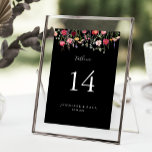 Tuin Multicolor Wildflower Wedding Kaart<br><div class="desc">Deze tuin veelkleurige wilde bloem trouwtafel nummer is perfect voor een rustieke bruiloft. Het ontwerp is voorzien van een veelkleurig assortiment van roze, blush, paarse, geel, wit, violet, rood, bordeauxrode wilde bloemen in een zwarte achtergrond. Dit is een dubbelzijdig tafelnummer. Voeg elk tabelnummer dat u nodig hebt toe aan uw...</div>