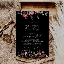 Tuin Multicolor Wildflower Wedding Ontbijt Kaart