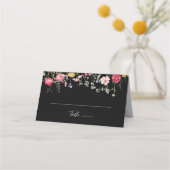 Tuin Multicolor Wildflower Wedding Place Card Plaatskaartje (Voorkant)