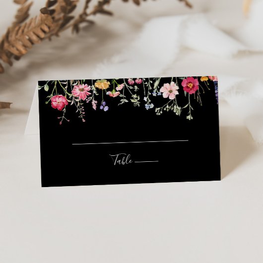 Tuin Multicolor Wildflower Wedding Place Card Plaatskaartje
