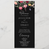Tuin Multicolor Wildflower Wedding Programma Programmakaart (Voorkant)