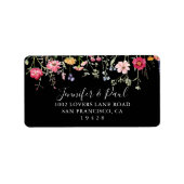 Tuin Multicolor Wildflower Wedding RSVP Adres Etiket (Voorkant)