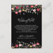 Tuin Multicolor Wildflower Wedding Wishing Well Informatiekaartje (Voorkant)