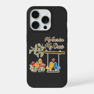 Tuin Oase Schattige Vogels Op Schommel Romantische iPhone 15 Pro Case