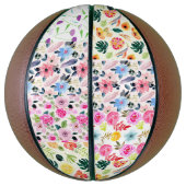 Tuin of Delights: Voortreffelijke Floral Pattern Basketbal (Verticaal)
