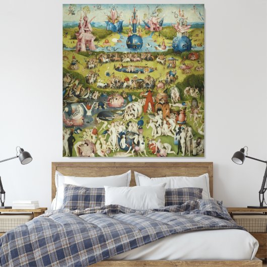 Tuin of Earthly Delights, 1490-1500 Canvas Afdruk (Insitu (Slaapkamer))