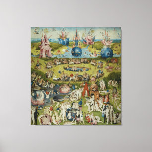 Tuin of Earthly Delights, 1490-1500 Canvas Afdruk