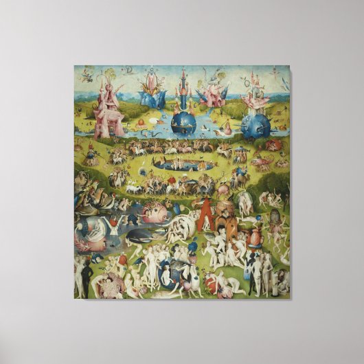 Tuin of Earthly Delights, 1490-1500 Canvas Afdruk (Voorkant)