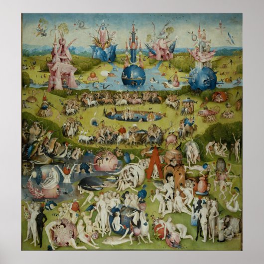 Tuin of Earthly Delights, 1490-1500 Poster (Voorkant)