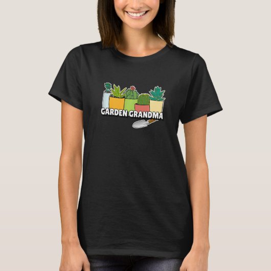 Tuin Oma Grootmoeder Planten En Schop T-shirt (Voorkant)