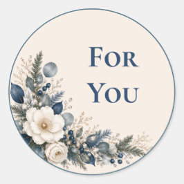 Tuin onder de maneschijn Elegante botanische afbee Ronde Sticker