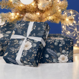Tuin onder maanlicht Elegante winter botanische ca Cadeaupapier