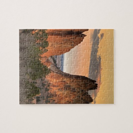 Tuin onder zacht licht legpuzzel (Horizontaal)