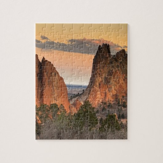 Tuin onder zacht licht legpuzzel (Verticaal)